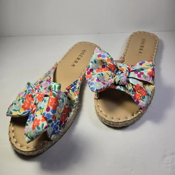 SERRA Floral Ribboned Sandal Size 7 - Picture 2 of 6